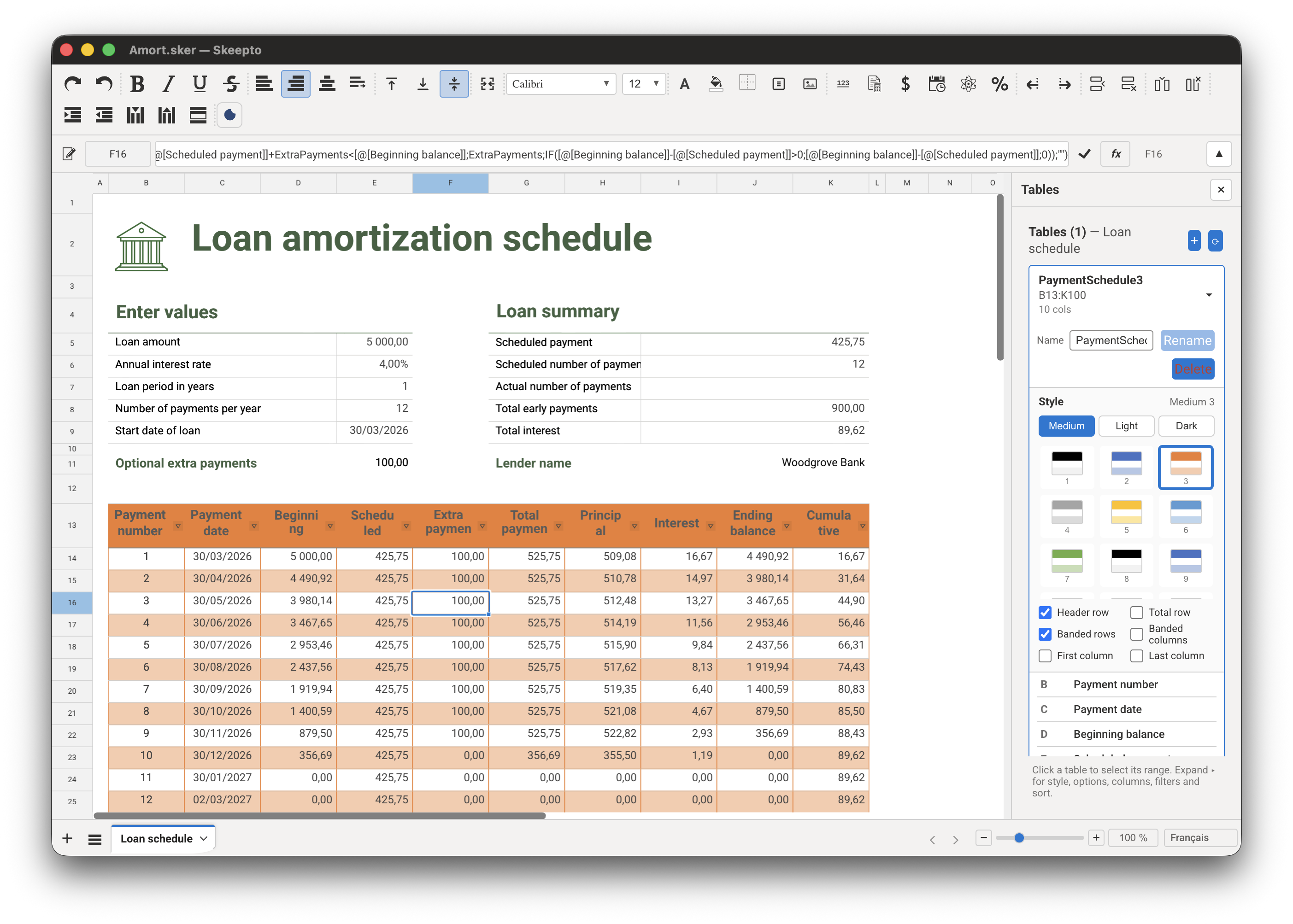 Skeepto in Electron: a loan amortization schedule